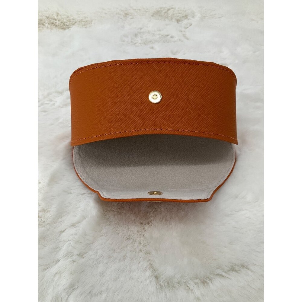 TORY BURCH Orange Authentic Sunglasses Eyeglasses Leather case NEW - Picture 6 of 6